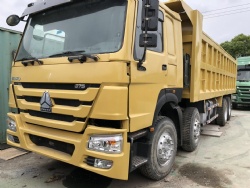 howo dump truck yellow 8x4